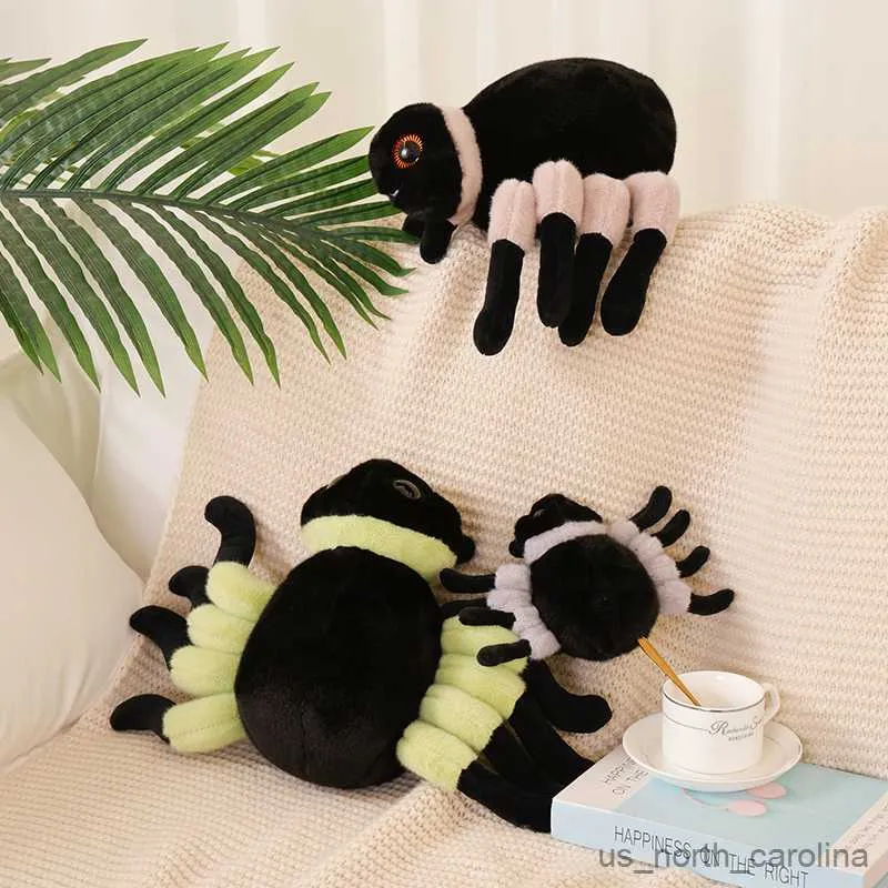 Stuffed Plush Animals Simulation Spider Plush Toy Plushie Stuffed Insect Doll Decoration Children Boy Gifts R230810