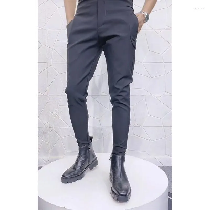 Herrbyxor våren Autumn 2023 Holiday Casual Fashion Clothing Outdoor Shopping Travel Male Slim-Fit Punk Trousers L140