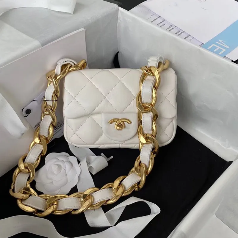 Women's White Chain Purse