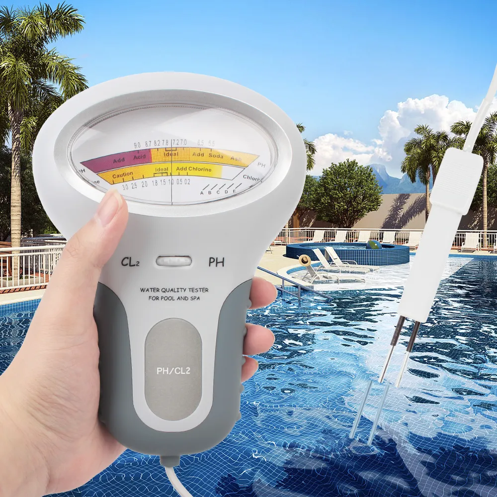 PH Meters 2 in 1 Water Quality Testing Device PC-102 PH Tester For Swimming Pool SPA Water Chlorine Tester PH Chlorine Meter CL2 Measuring 230809