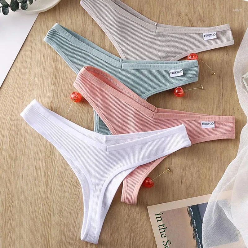 Womens Panties FINETOO G String Cotton Underwear Sexy Sports Female  Underpants Thong Solid Color Panty Lingerie M XL From 12,51 €