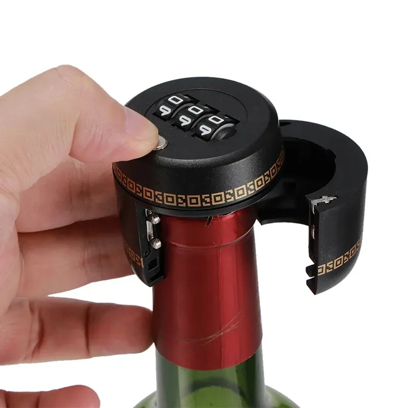 Securely Close Your Wine Bottle With Vacuum Plug Combination Password