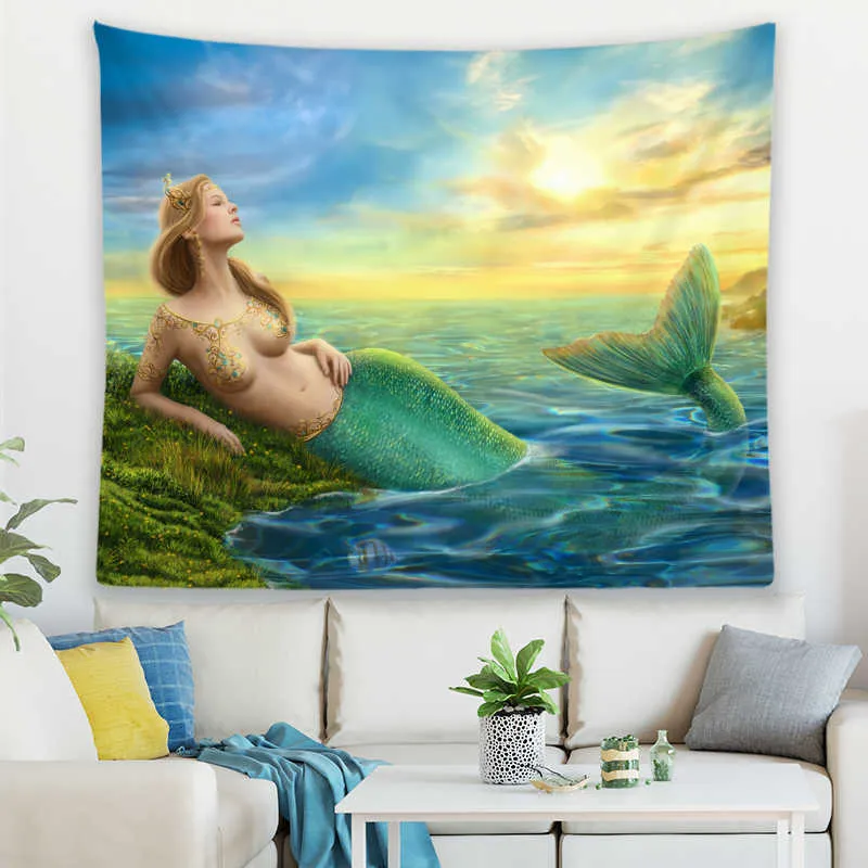 Mermaid Mermaid Tapestry Hippie Art Wall Hanging For Living Room And Bedroom Decor Studio Room Home Decoration R230810 From Mengyang09 15.38 DHgate.Com