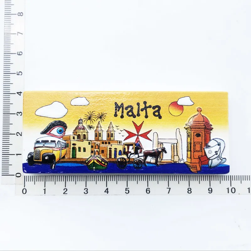 Magnete 3D Malta per frigorifero, souvenir, decorazione per