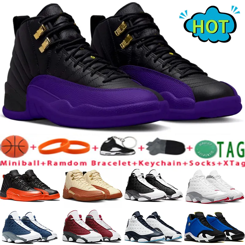 Designer 12s basketbalschoenen Heren Briljant Oranje Jumpman 12 13 13s High Fielded Paars Zwart del sol Red Flint Brave obsidian blue laney 14 damessneakers