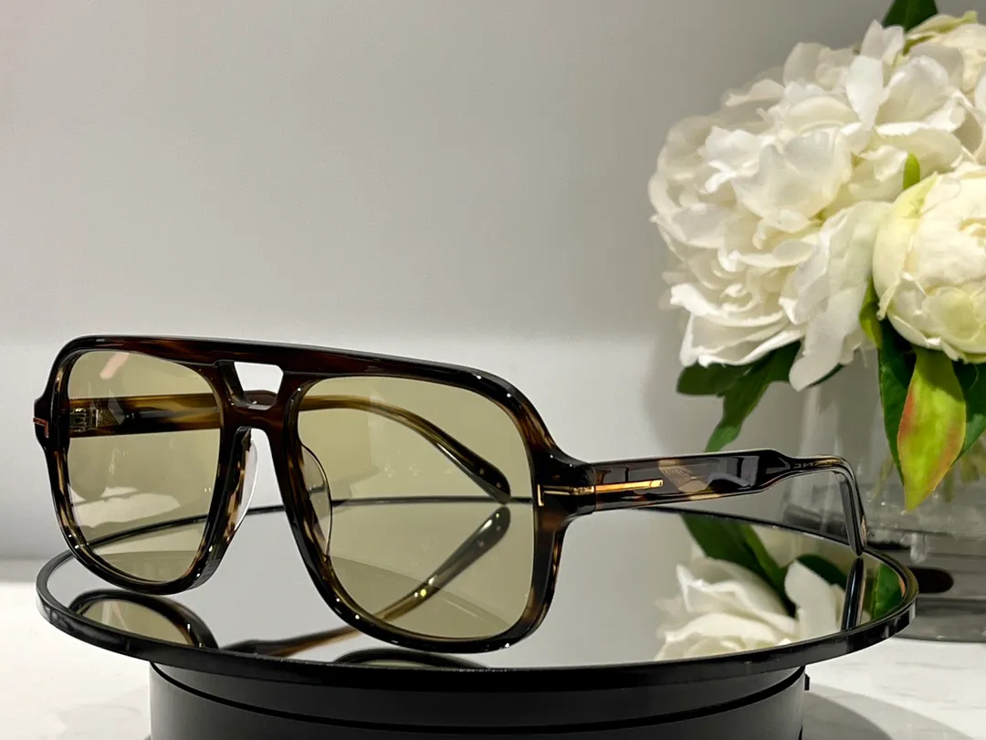 TF Solglasögon Cassius -glasögon överdimensionerade munstycksstil Solglasögon High End Version Luxury Glasses Woman Acetate Frames Modern Elegance Mens