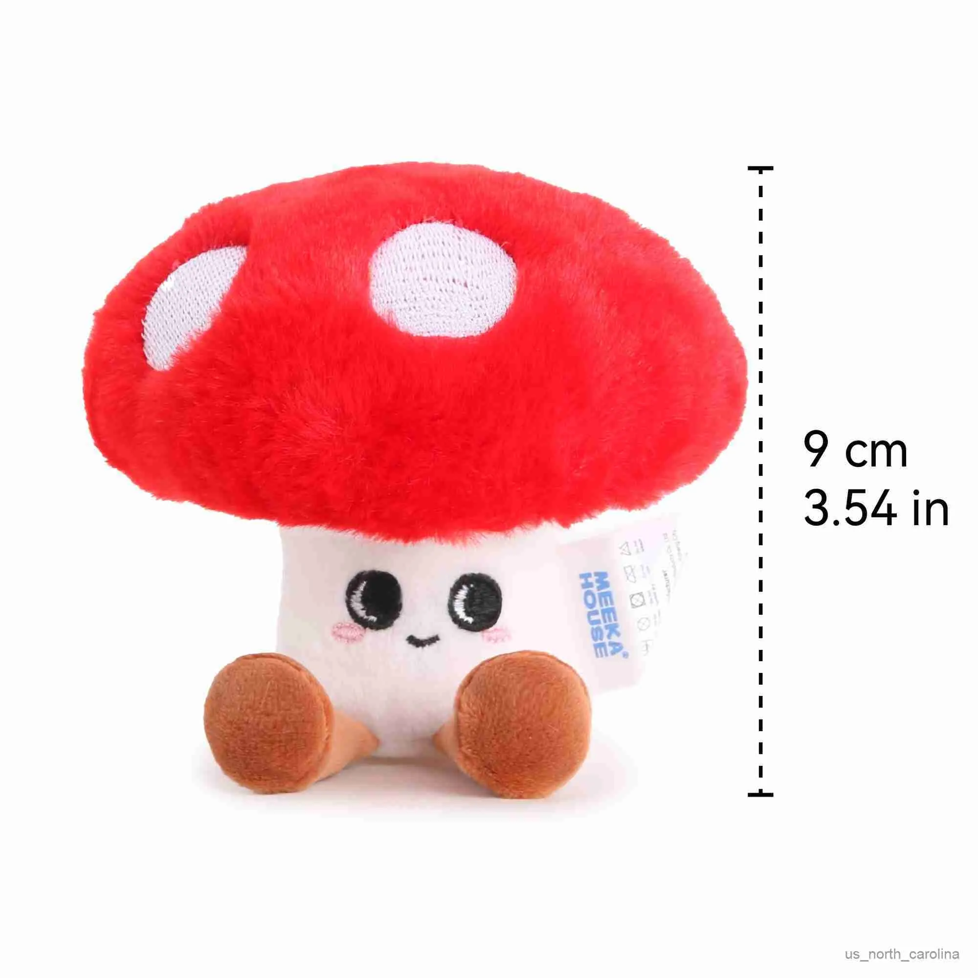 Stuffed Plush Animals 9CM Cute Vegetable Series Red Mushroom Children Stuffed Soothing Plush Educational Toys For kids R230810