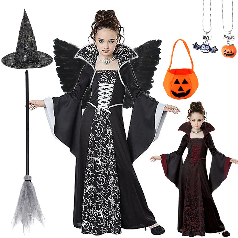 Girl S sukienki Halloween Cosplay Masquerade Witch for Girl