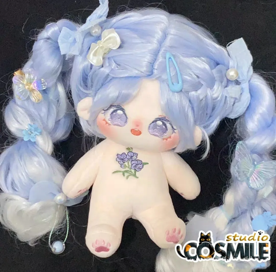 Plush Dolls No Attributes Mermaid Princess Hime Fairy Xin Blue Gradient Long Hair Wig Stuffed Plushie 20cm Soft Toy Body Sa XY 230810