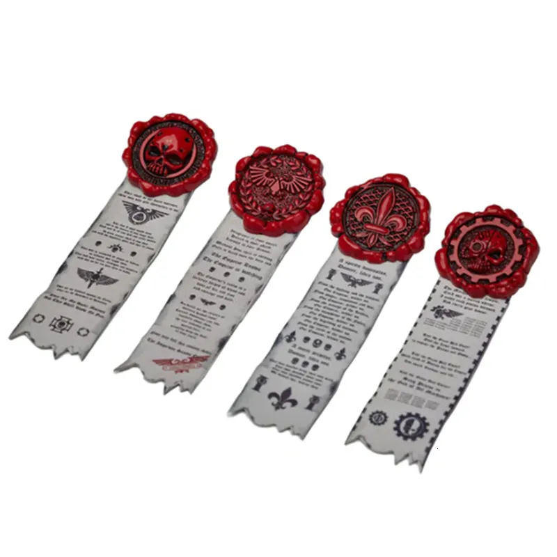 Broches Broches 1 Set Gothique Rouge Squelette Tête Broche Troupes Impériales Pureté Sceaux Croix badge 230809