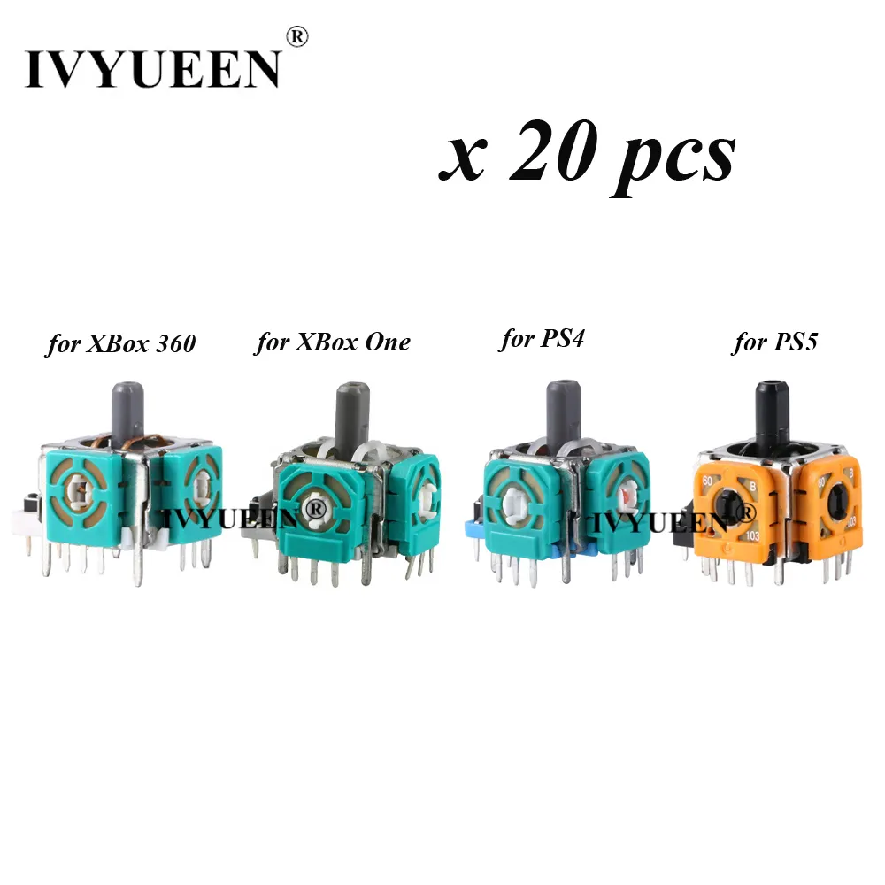 Spelkontroller Joysticks Ivyueen 20 PCS 3D Analog tum Sticks Sensor Module Potentiometer för 5 4 Controller för Xbox One S X 360 230809