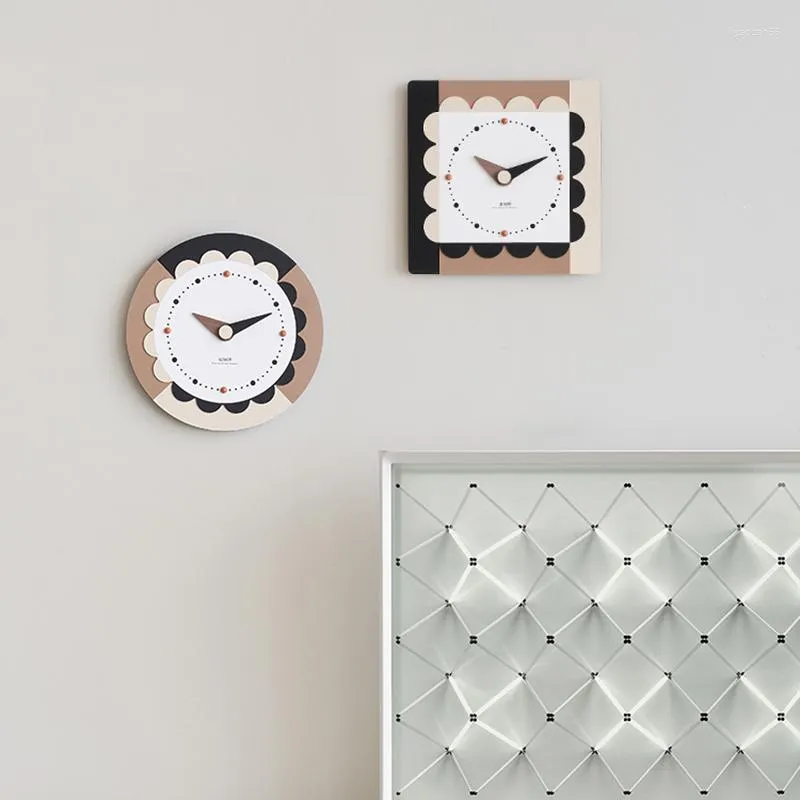 Wall Clocks Minimalistic Battery Clock Art Deco Movement No Frame Wood Watch Designer Quartz Quality Saat Living Room Decoration