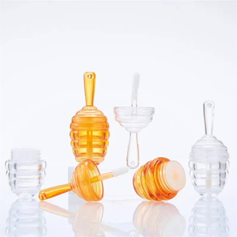 Honeycomb lip gloss tube 9ml empty bottle transparent amber plastic diy container mini cosmetic tool 2855 T2