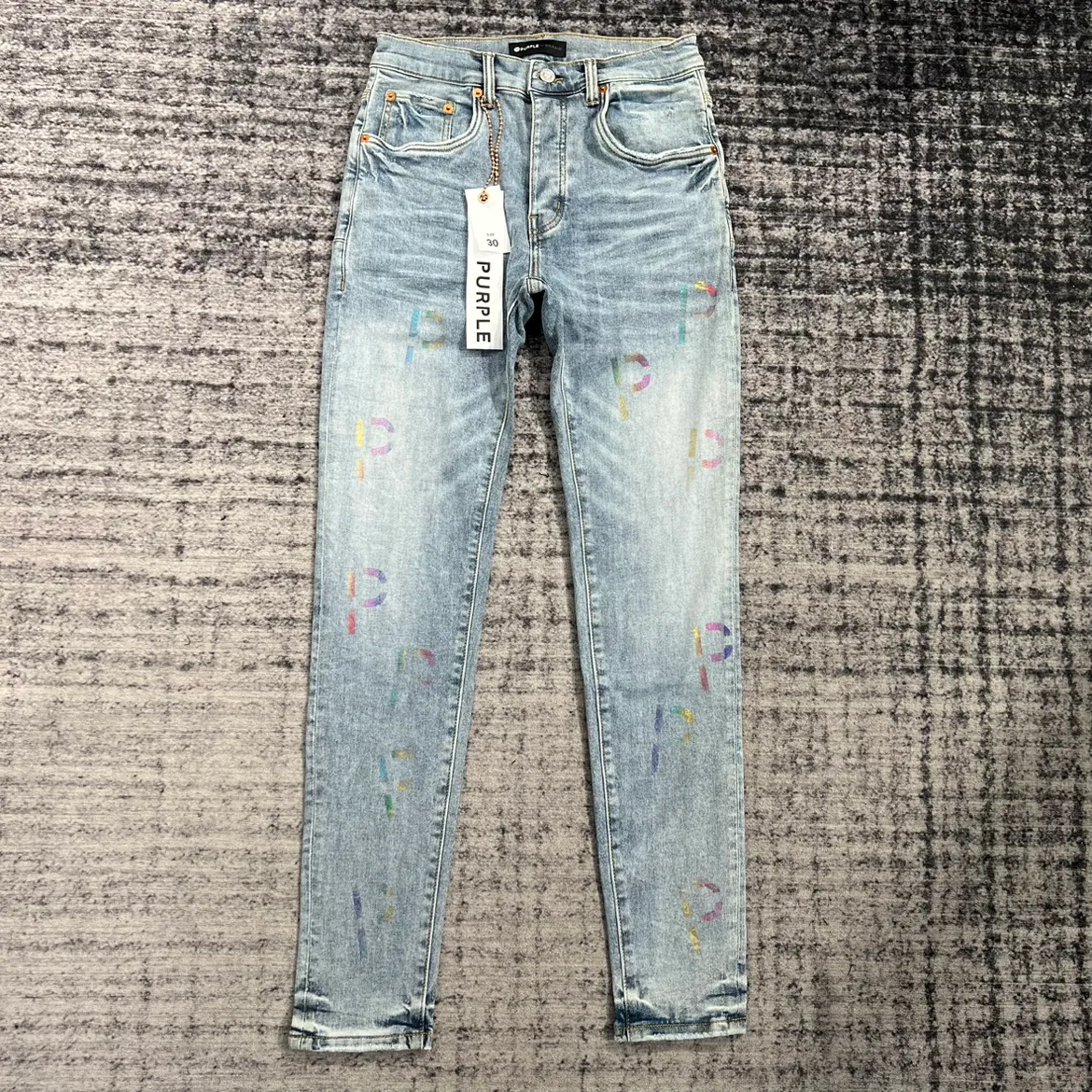 Purple Brand Jeans Mens Jeans Men Washed Splash Pants Ink High