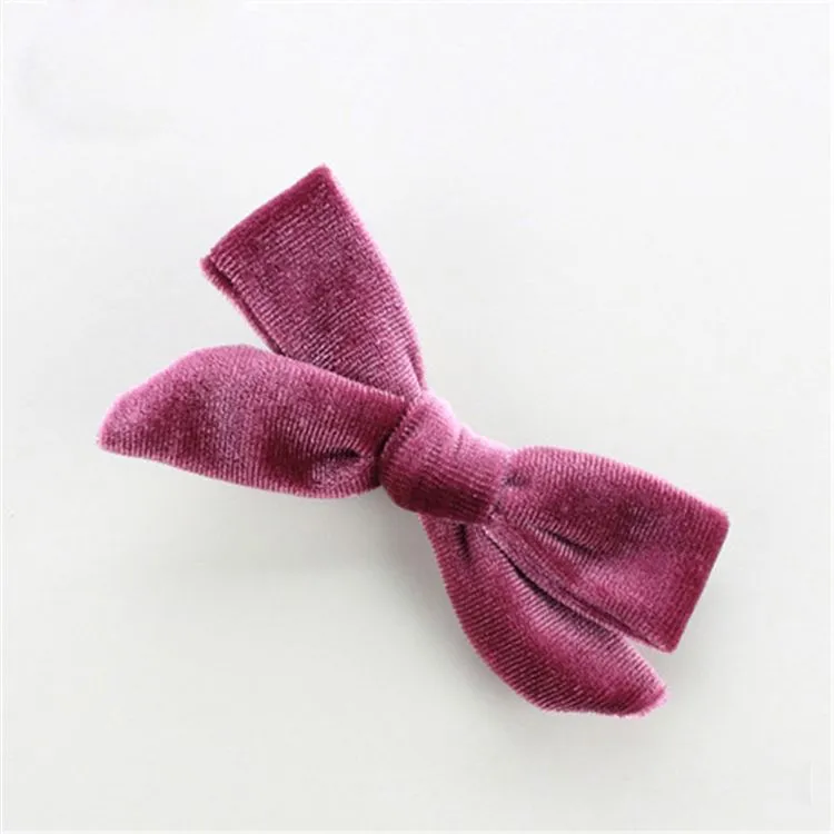 Girls Velvet Bow Hair Clips Lovely Princess Hairbands Kids Baby Bows Barrettes Baby Hair Clips Children Hair Accessories FJ761