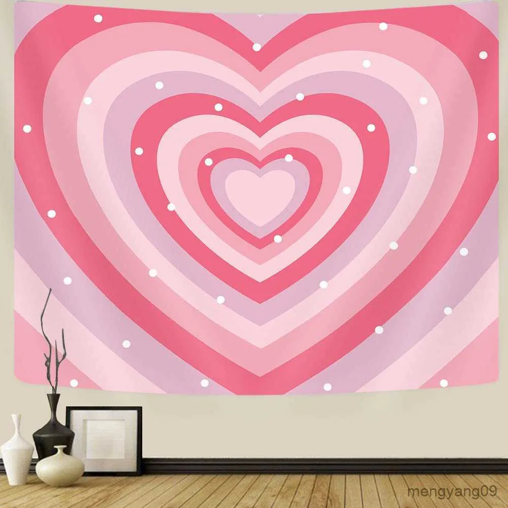 Pink and white tapestry sales