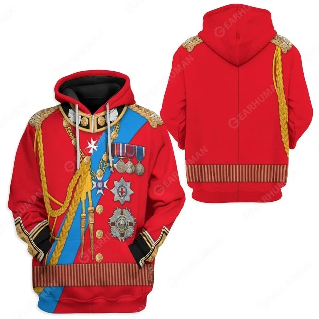 Męskie bluzy bluzy Y2K Bluza Mężczyźni Mężczyzn Medieval Historical Figures Henry Clinton King Sweater Renesansowe ubranie Pullover 230810