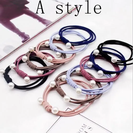 Hair Accessories Cord Gum Hair Tie Girls Elastic Hair Band Ring Rope Candy Color Circle Stretchy Scrunchy Mixed color