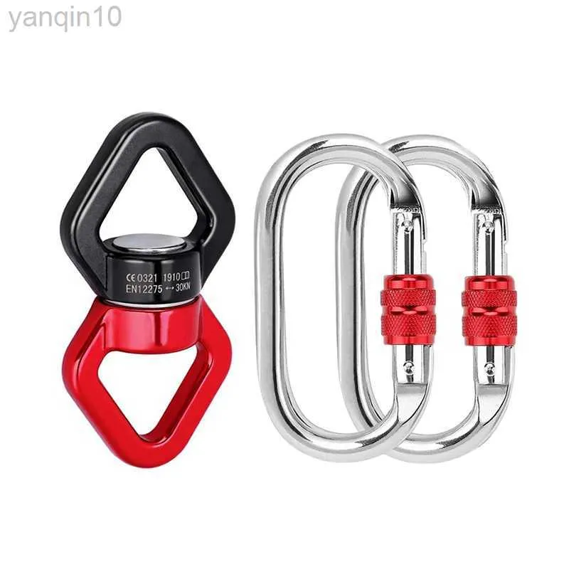 Rock Protection 30Kn touw Swing Swivel Hook Carabiners Rotational Hanger voor lucht yoga swing hangmat stoel rock klimmen luchtdans hkd230810