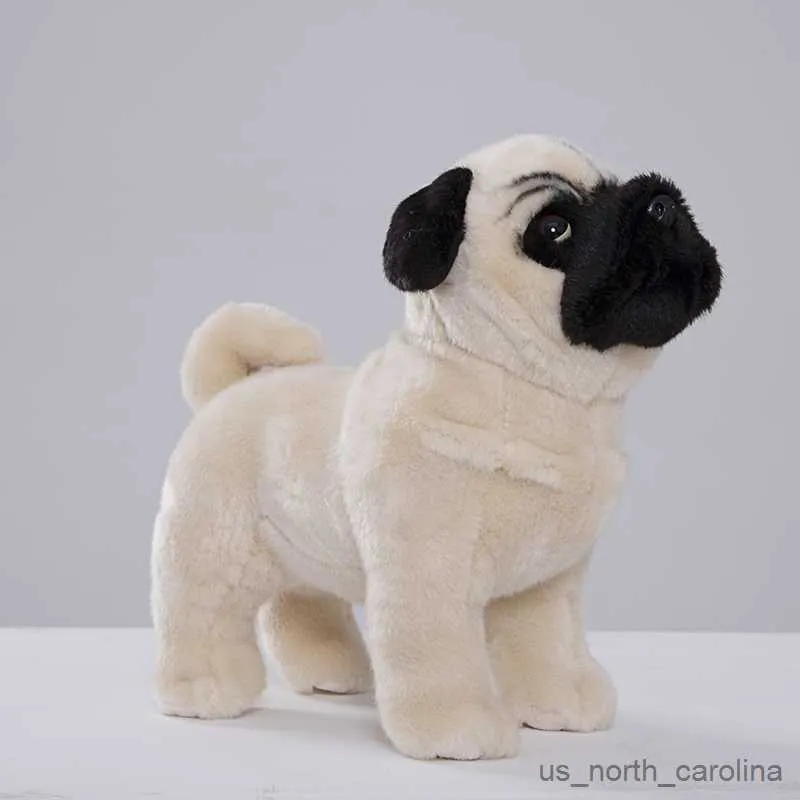 Stuffed Plush Animals Soft Cute Plush Toy Dog Pug Animal Stuffed Doll Pekingese Baby Birthday Gift for Kid Girls R230810