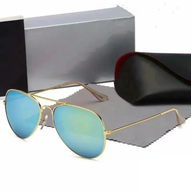 Diseñador Luxurys Ray Gafas de sol polarizadas Hombres Bens Mujeres Piloto Gafas Gafas de sol Marco Bandas Polaroid Lente 0G7R