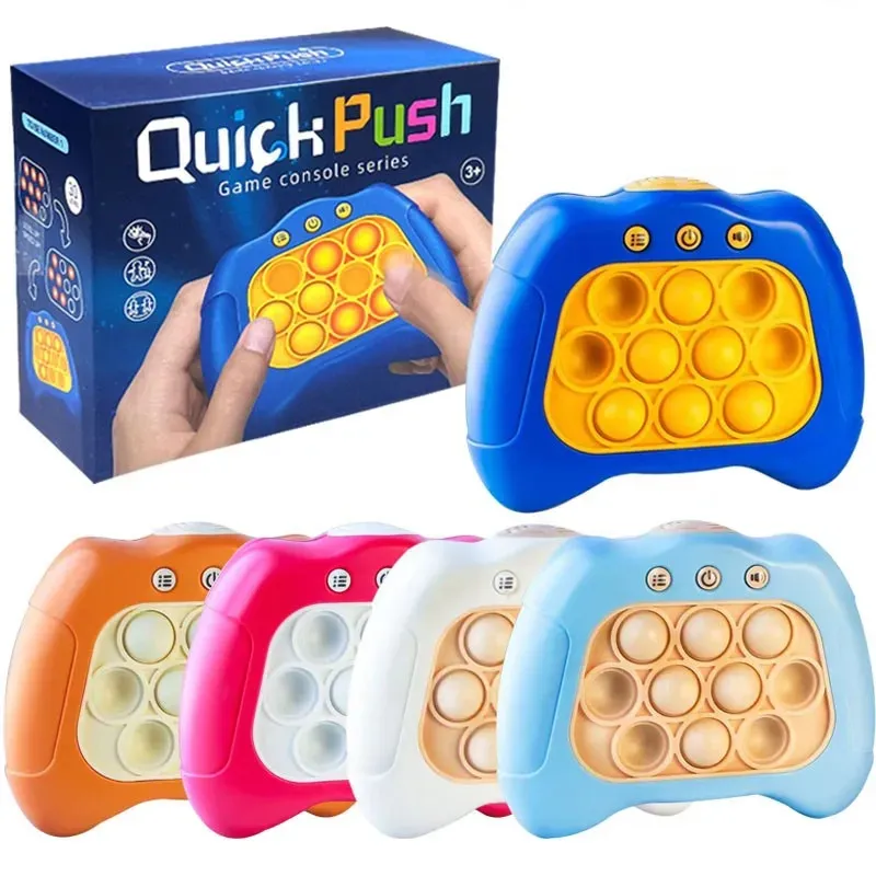 QuickPush Puzzle Game Machine Decompression Education Toys Barn Pinch Music Game Machine Pus Push Bubble Decompression Toys