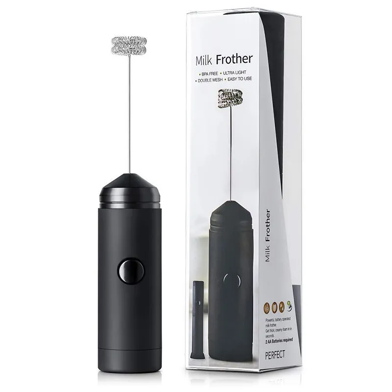 Stainless Steel Handheld Egg Beater And Milk Frother Battery