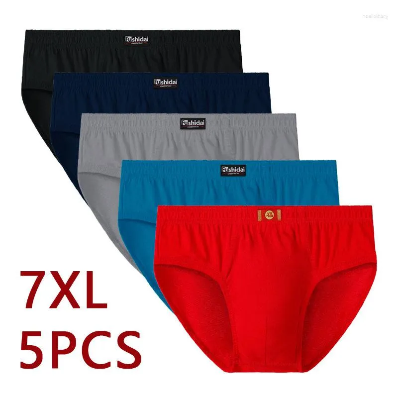 Majtki 5pcs/Lot 7xl Men Briefs bawełniane męskie bieliznę mężczyznę na majtki wygodne