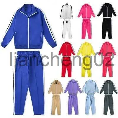 Herren-Trailsuits Angels 23SS Letters Populäre Modepersönlichkeit Alleinfreundlich Striped Casual Herren/Frauen, die Anzüge für Männer Sportanzüge J230810