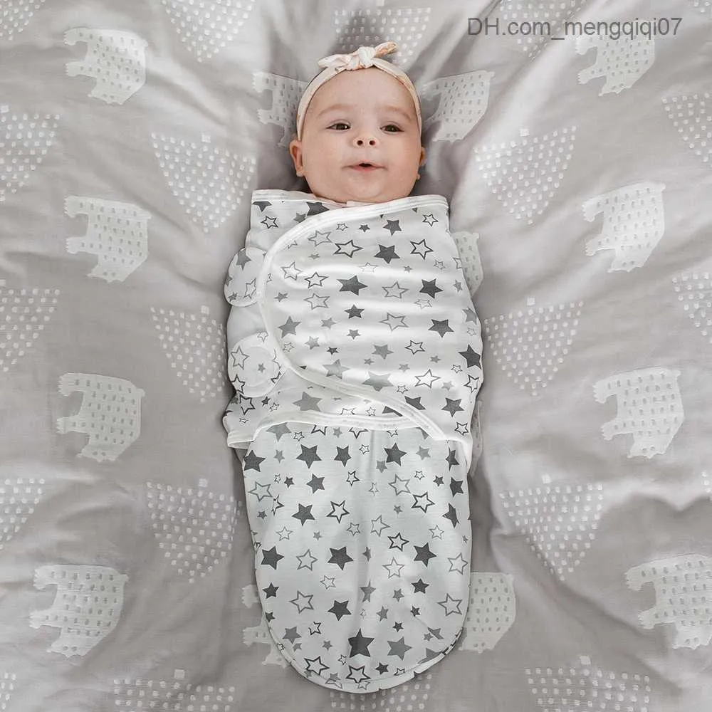 Sacio de dormir para bebés de pijama adecuado para recién nacidos en el algodón delgado y suave para niños y niñas en verano. Ropa de dormir 0-3m manta ajustable Z230811
