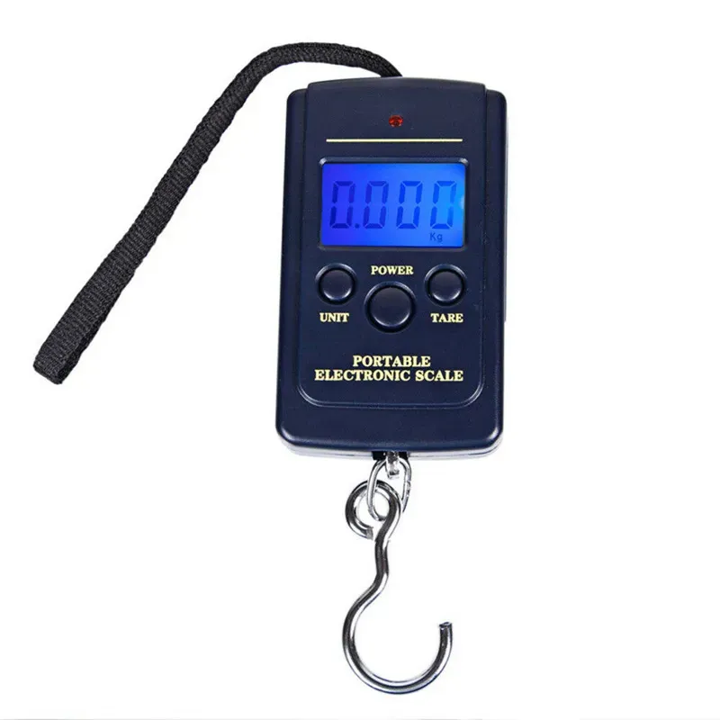 40kg 10g Portable Mini Electronic Scale Scales Hanging Fishing Luggage Hook Pocket Digital Weight Free Ship