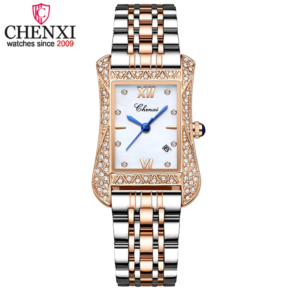 Andere Horloges CHENXI 318 Luxe Vrouwen Armband Roestvrij Staal Waterdicht Dames Quartz Horloge Mode Rose Goud Vrouwelijke Polshorloge 230809