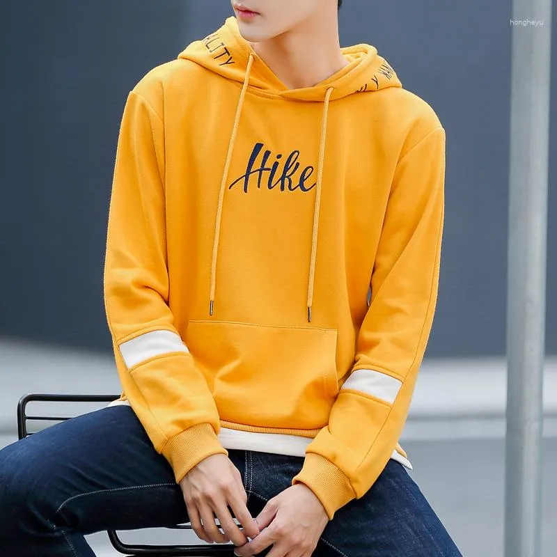 Men's Hoodies Fashion Loose Sweatshirt Men Spring Autumn Casual Letter Pocket Male Tops Hip Hop Street Dance Pullover