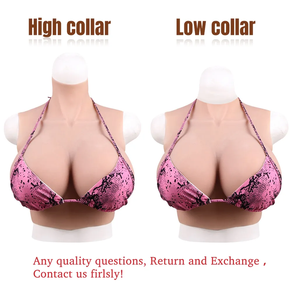 B,C,D,E,G Cup Realistic Fake Boobs Artificial Silicone Breast Forms 3  Colors Food Grade Health Material