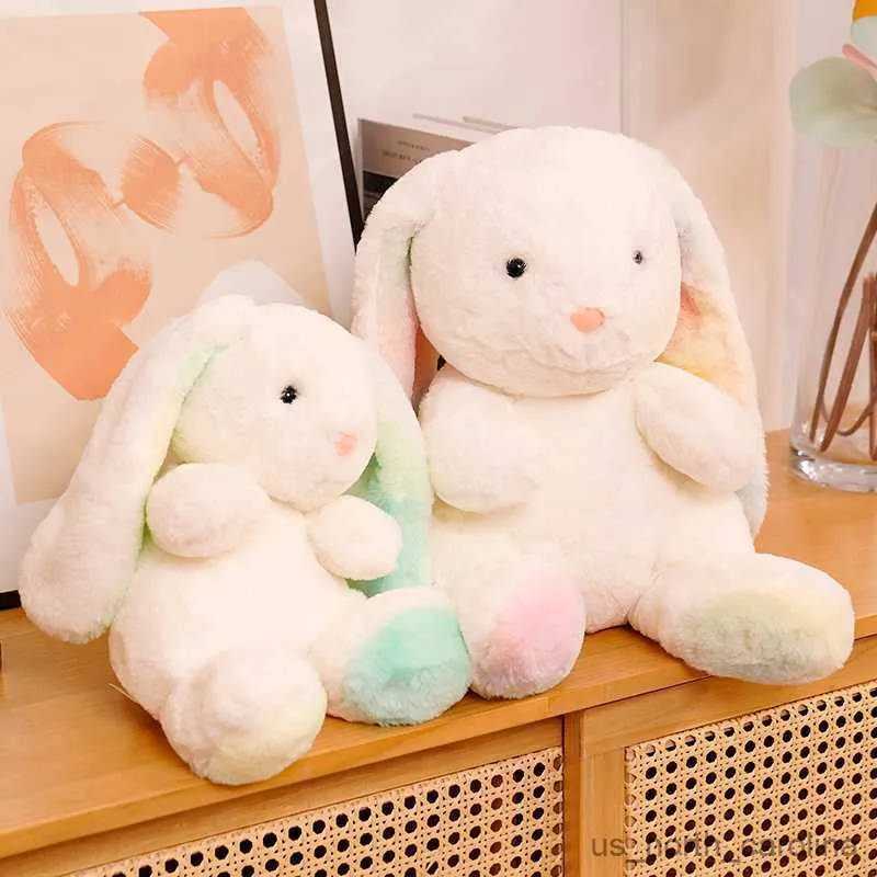 Animali di peluche imbottiti Iridescence Rabbit Plush Toys Pacify Dolls Tiny Brinquedo Infantil Pra Menina Brinquedo Bebe Meses Brinquedos R230810