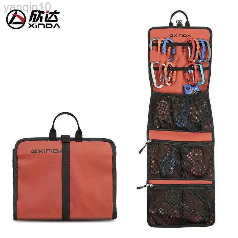 Protezione da roccia pieghevole arbarista leggero per arrampicata rocce che cavalca QuickDraw Sling Carabiner Hook Equip Attrezzatura Collezione Collezione Dispositare Borsa HKD230810