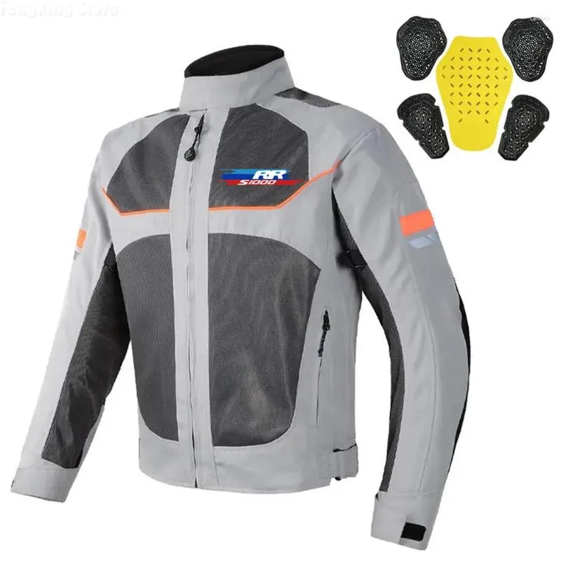 Men's T Shirts For R S1000 R1200GS R1250ADV R1250GS RR S1000R S1000RR Summer Breathable Mesh Motorcycle Jacket Protective Gear