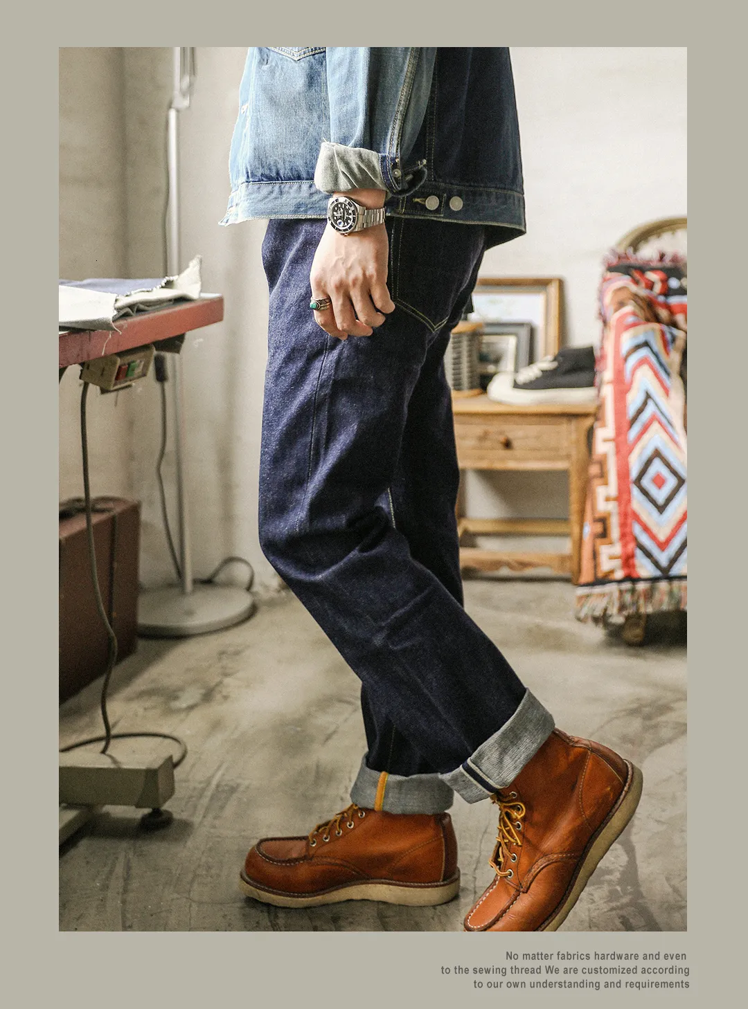 パンツ moody.baron 7p Red Stitch Denim 7p Red Stitch Denim | moody baron