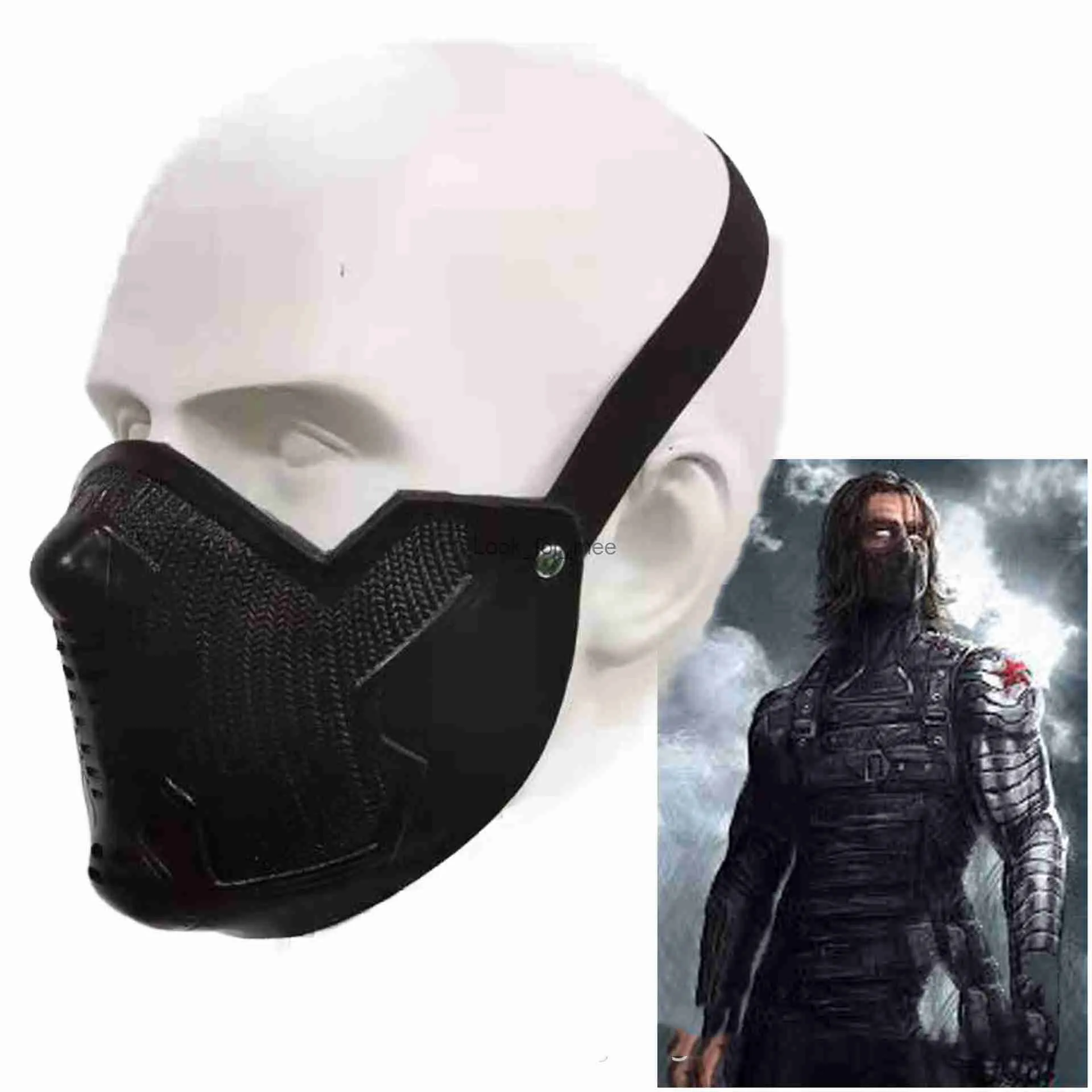 Cosplay Winter Soldier Mask James Buchanan Bucky Barnes Cosplay Latex Mask Halloween Costume Adult Party Carvinal Props HKD230810