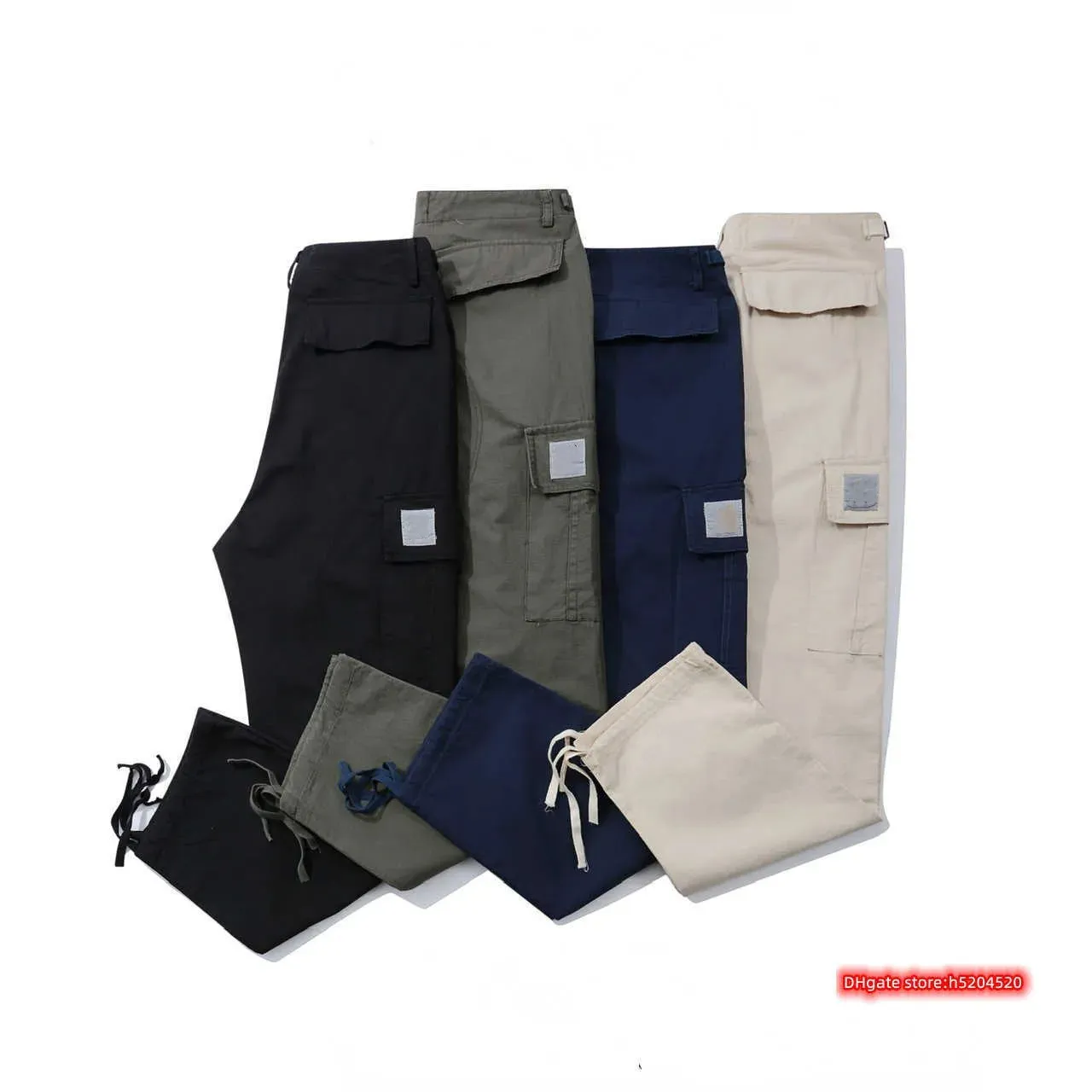 2683 calças masculinas da marca norte-americana Carhart algodão puro algodão xadrez de cinco pontas macacão com vários bolsos