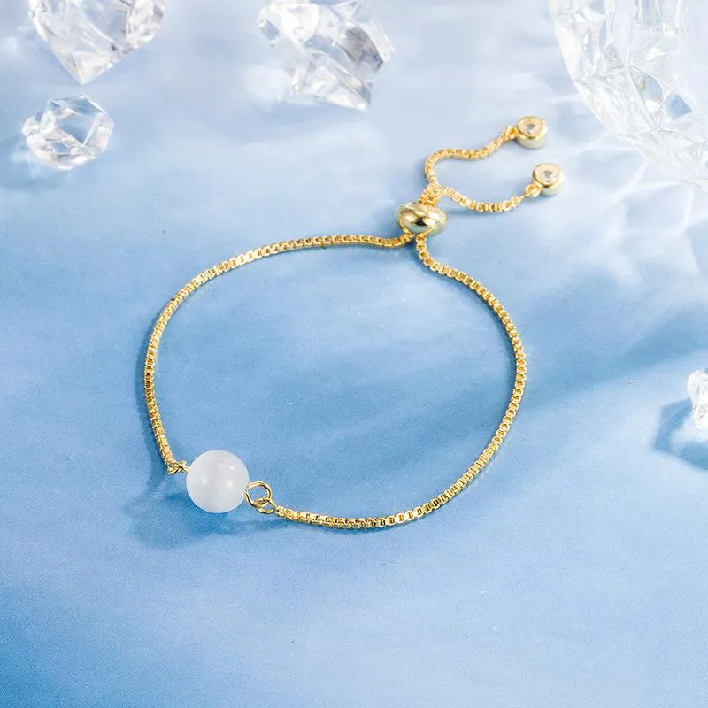 Link Bracelets Affordable Luxury Style A Opal Bracelet Female Special-Interest Design Pull-out Simple Cold Hand Jewelry