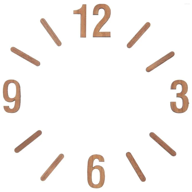 Horloges Murales Horloge Chiffres Chiffres Romains Kit De Bricolage Numéro Chiffre En Bois Arabe Réparation Autocollants Sans Cadre Lettres Mécanisme De Remplacement
