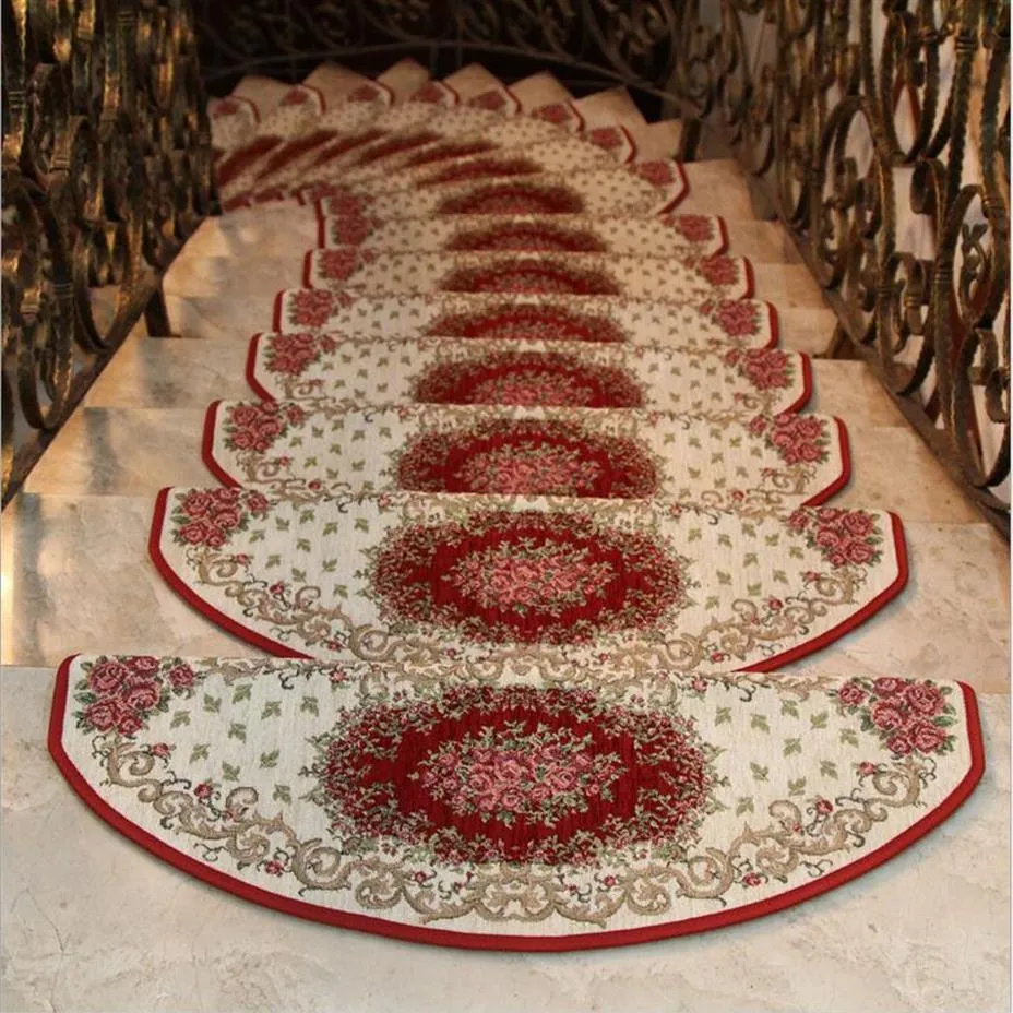 13-częściowe zestawy dywanów schodowych dywany odporności na poślizg dywaniki Krok 24x74 cm dopasowanie dla szerokości 25 cm245D