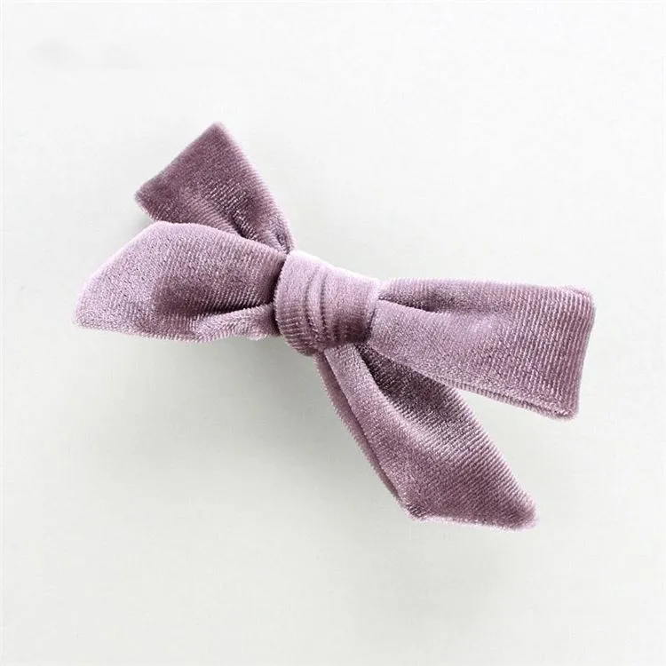 Girls Velvet Bow Hair Clips Lovely Princess Hairbands Kids Baby Bows Barrettes Baby Hair Clips Children Hair Accessories FJ761