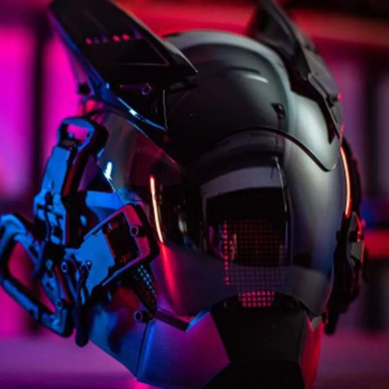 El yapımı özel siberpunk serin oyun DIY kişiselleştirilmiş cosplay maskeleri Mekanik Bilim Kurgu Dişli DJ Müzik Festivali ve Partisi HKD230810