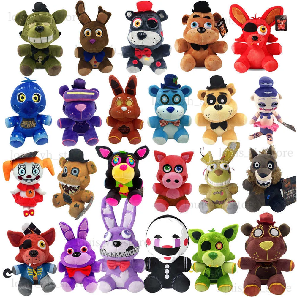 FNAF Plush Toys Five Night at Freddy Bear Bonnie Chica Baby Ballora Foxy Plush Stuffed Toys Doll Gifts T230810