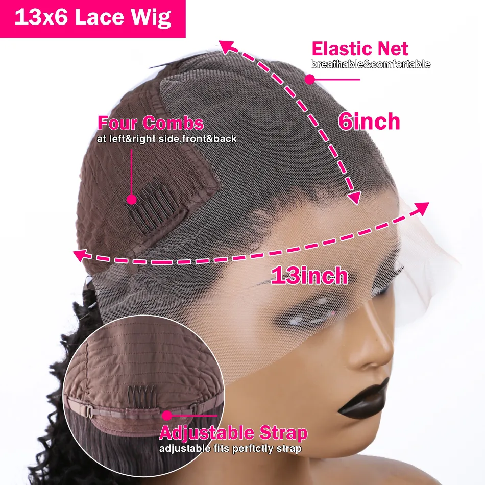Cosdelu 13x6 transparent spets frontala mänskliga hår peruker brasilianska remy lång rak naturlig färg 30 tum peruk 180% för kvinnor