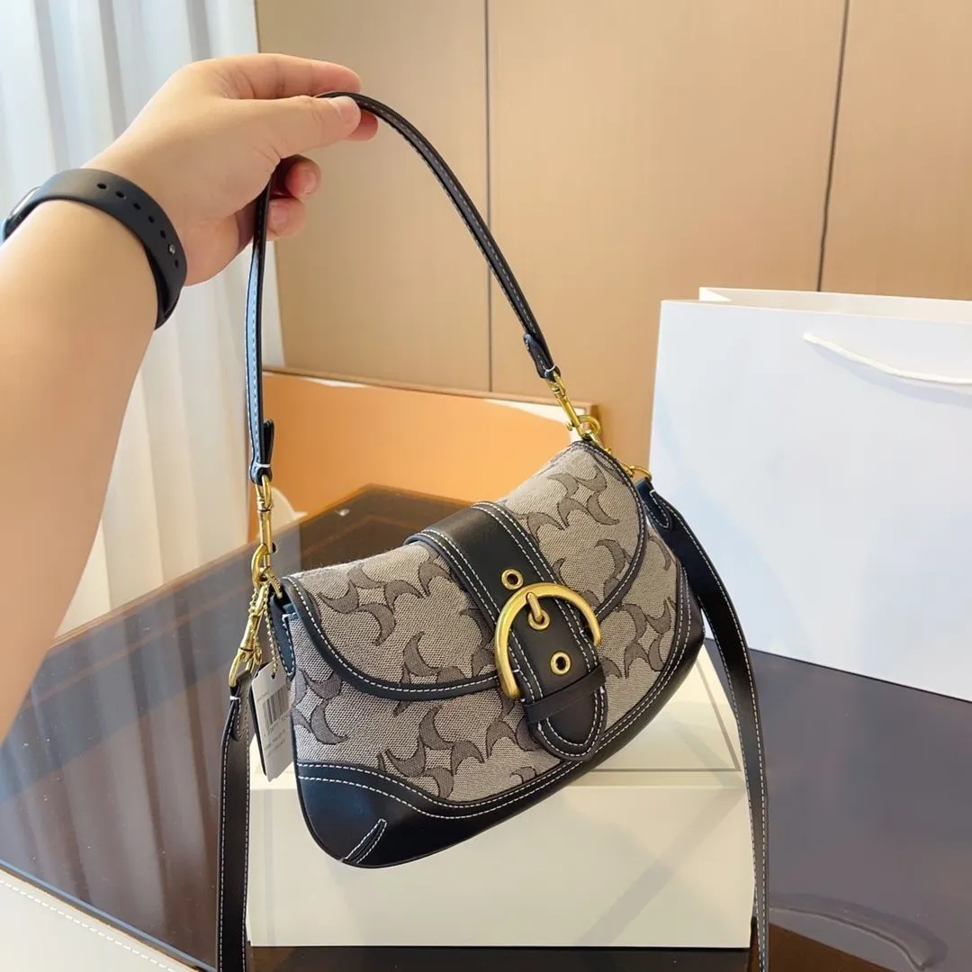Designer Nylon Leather Crossbody Saddle Bag For Women And Men High