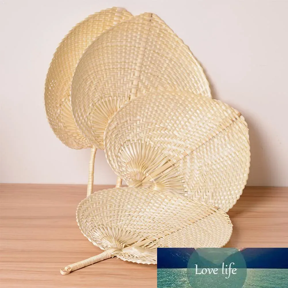 Peach Shaped Bamboo Fan Creative Hand Summer Cooling Trähandgjorda dekorativa vävda parti DIY Weddin Fans China Supplies