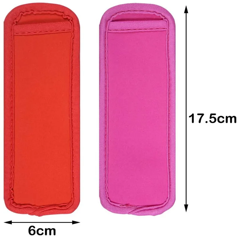 colored Neoprene Popsicle Holder Bags Popsicle Sleeves Ice  Sleeves Reusable Ice Freezer Protective Cover for Kids 